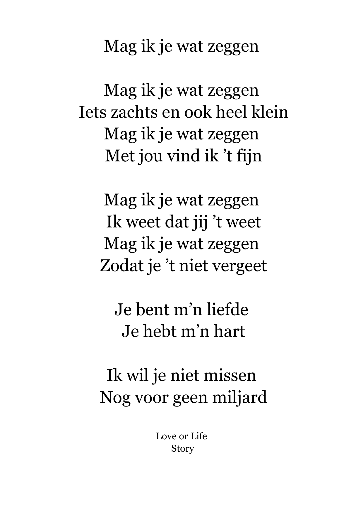 Gedichtenkaart Liefde – Love or Life Story | Format Oost