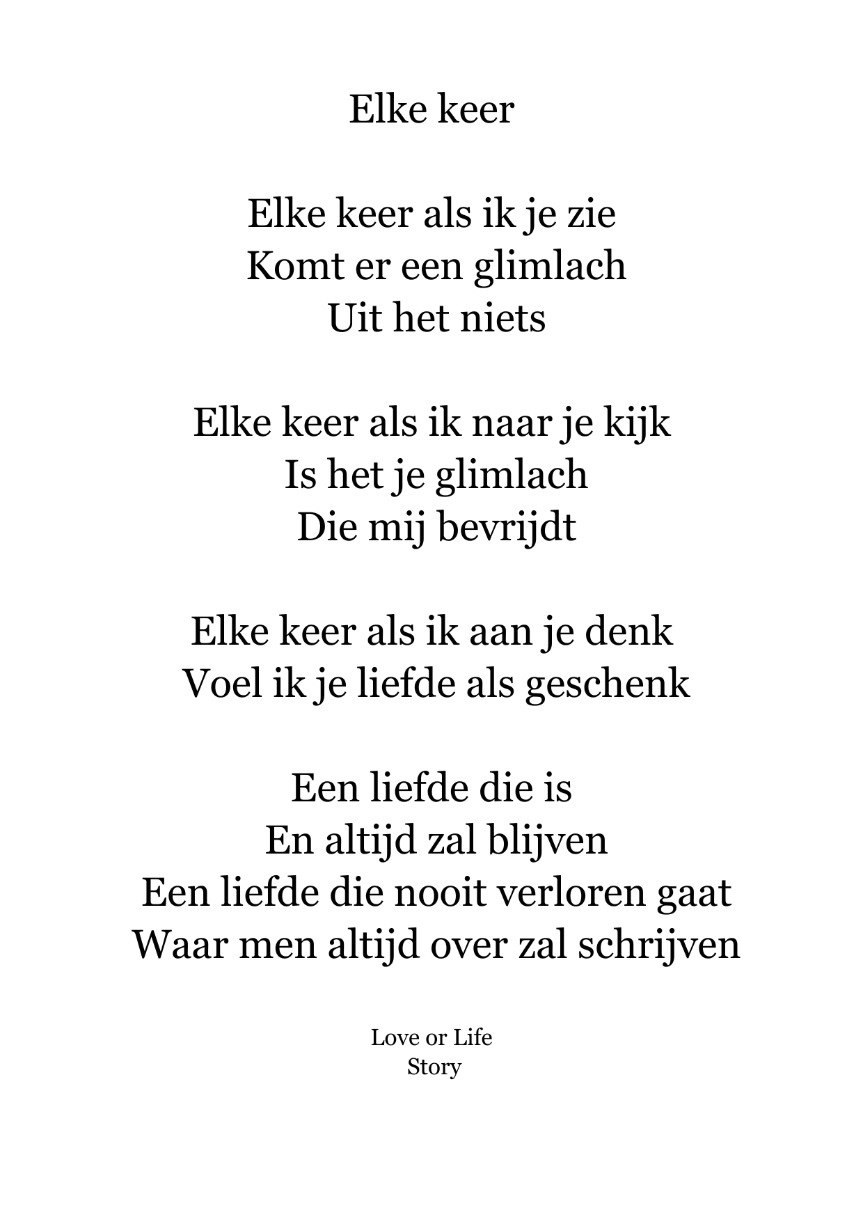 Gedichtenkaart Liefde – Love or Life Story | Format Oost