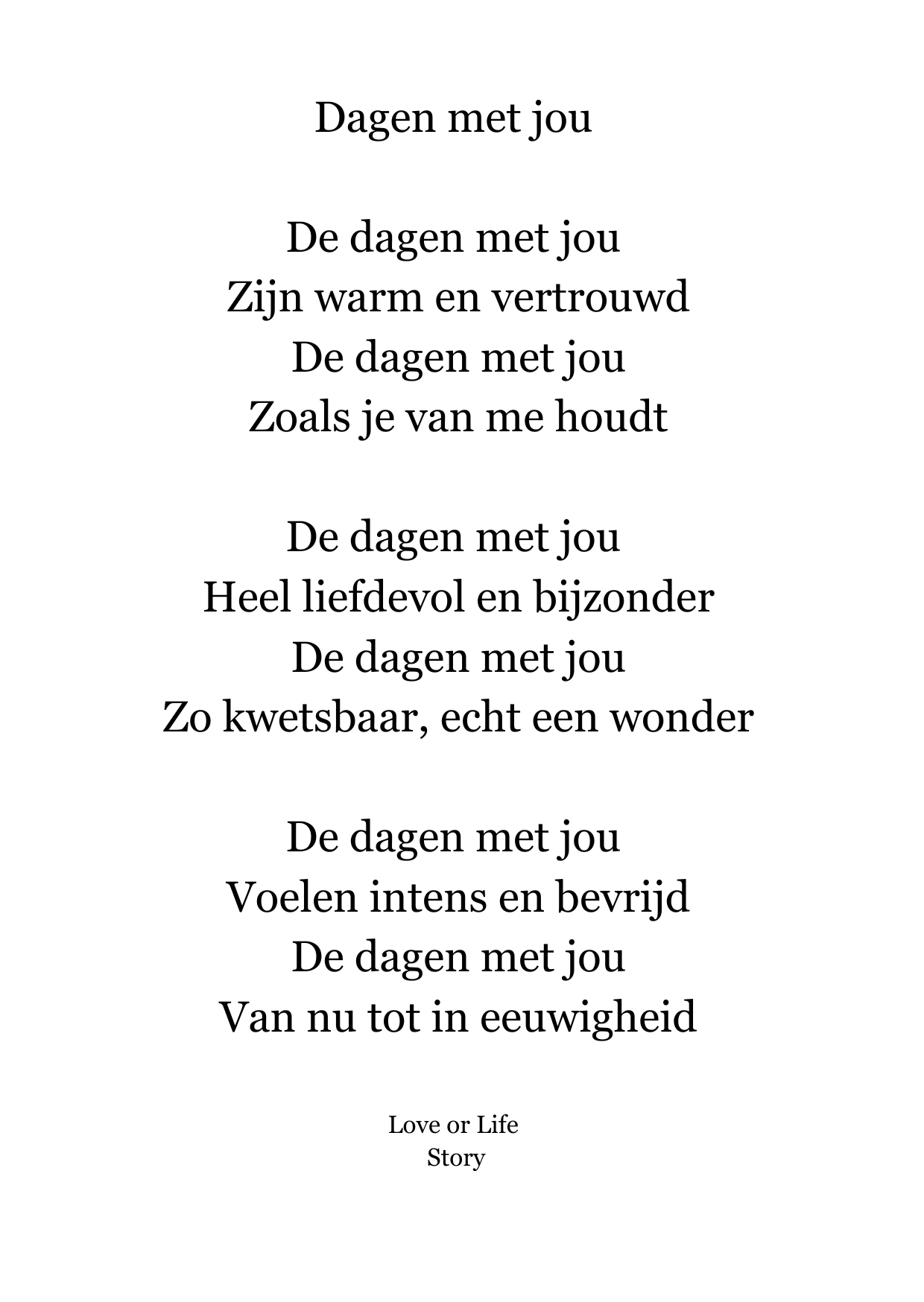 Gedichtenkaart Liefde – Love or Life Story | Format Oost