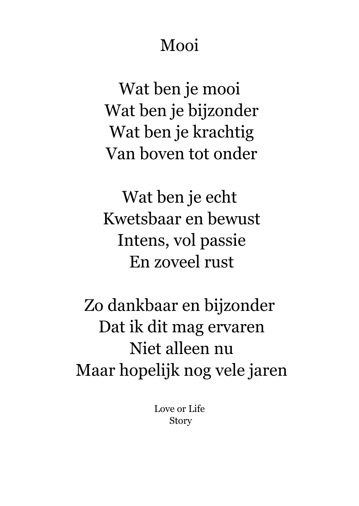 Gedichtenkaart Liefde – Love or Life Story | Format Oost