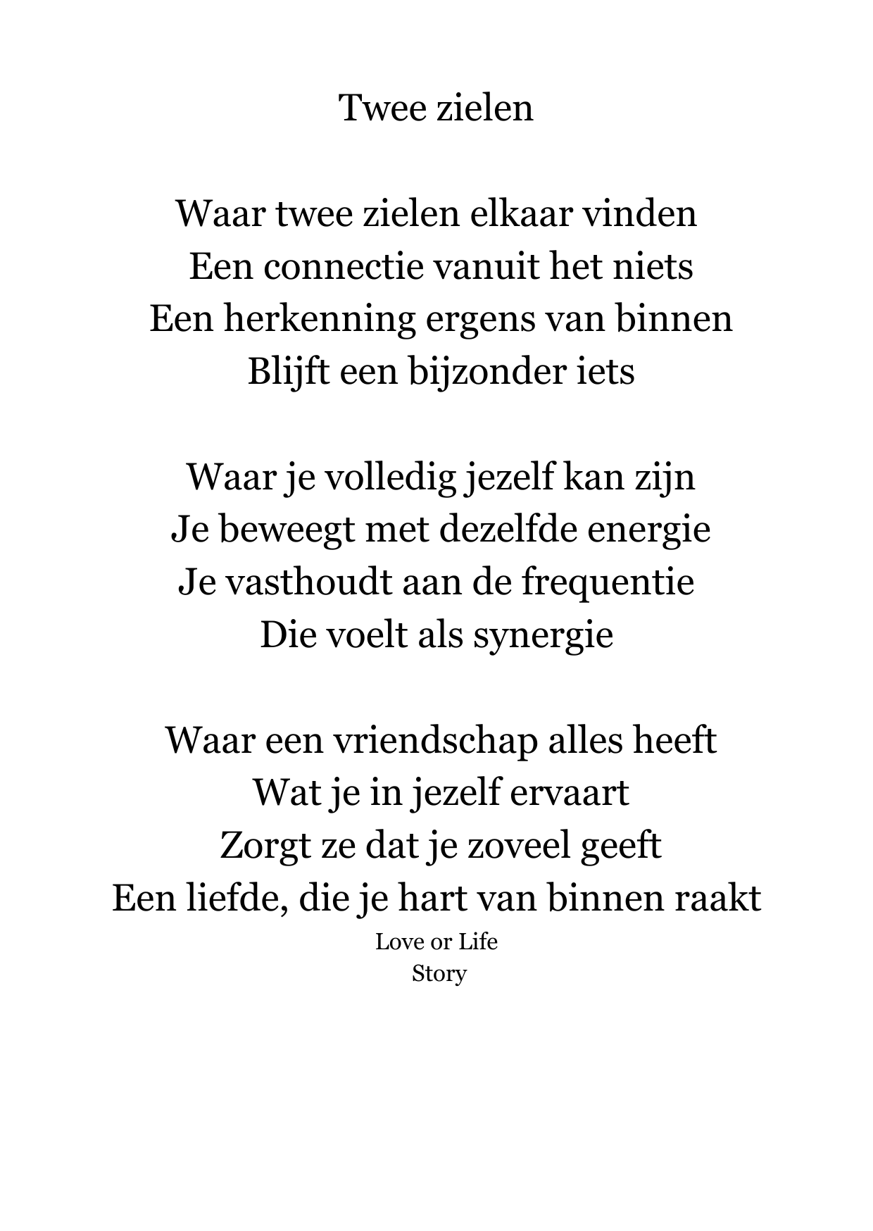 Gedichtenkaart Liefde – Love or Life Story | Format Oost
