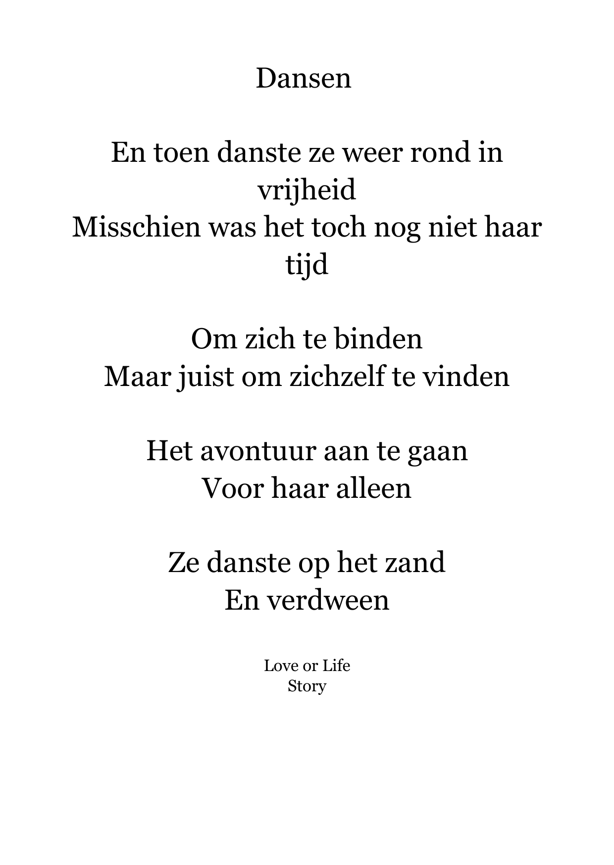 Gedichtenkaart Zelfliefde – Love or Life Story | Format Oost