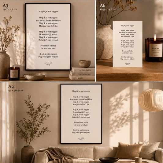 Gedichtenkaart Liefde – Love or Life Story | Format Oost