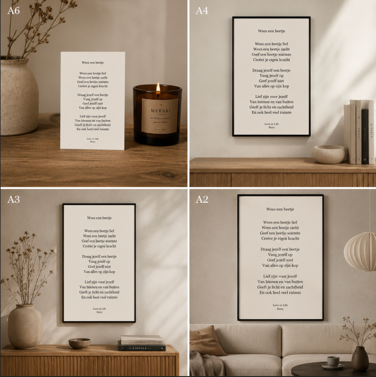 Gedichtenkaart Zelfliefde – Love or Life Story | Format Oost