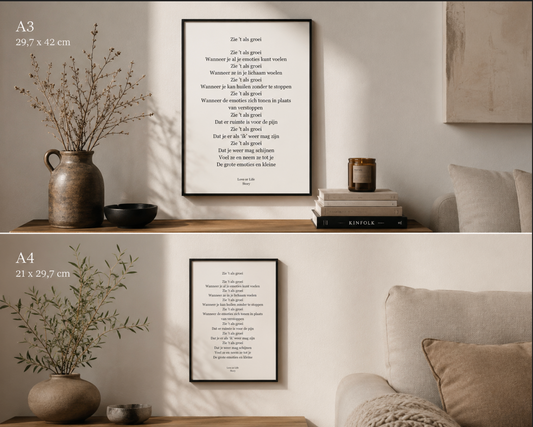 Gedichtenkaart Zelfliefde – Love or Life Story | Format Oost