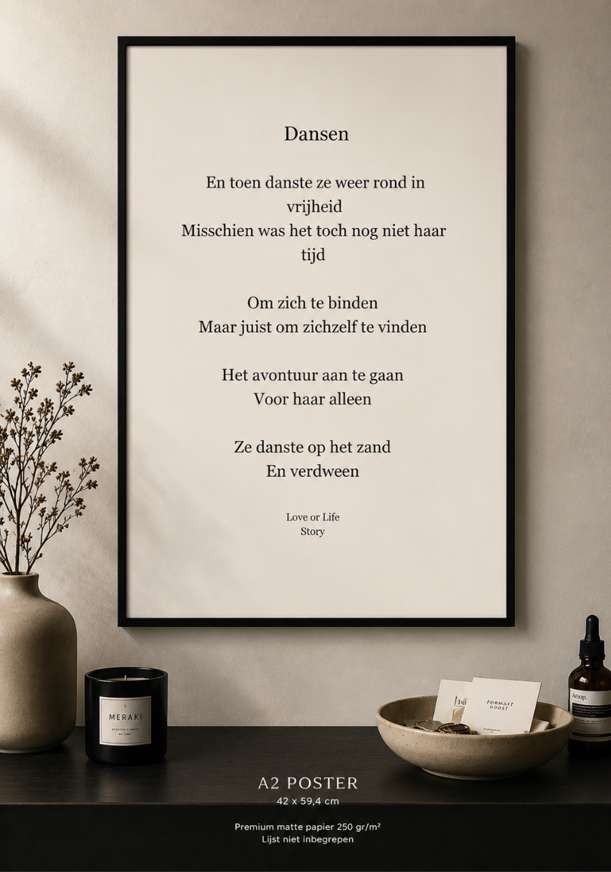 Gedichtenkaart Zelfliefde – Love or Life Story | Format Oost