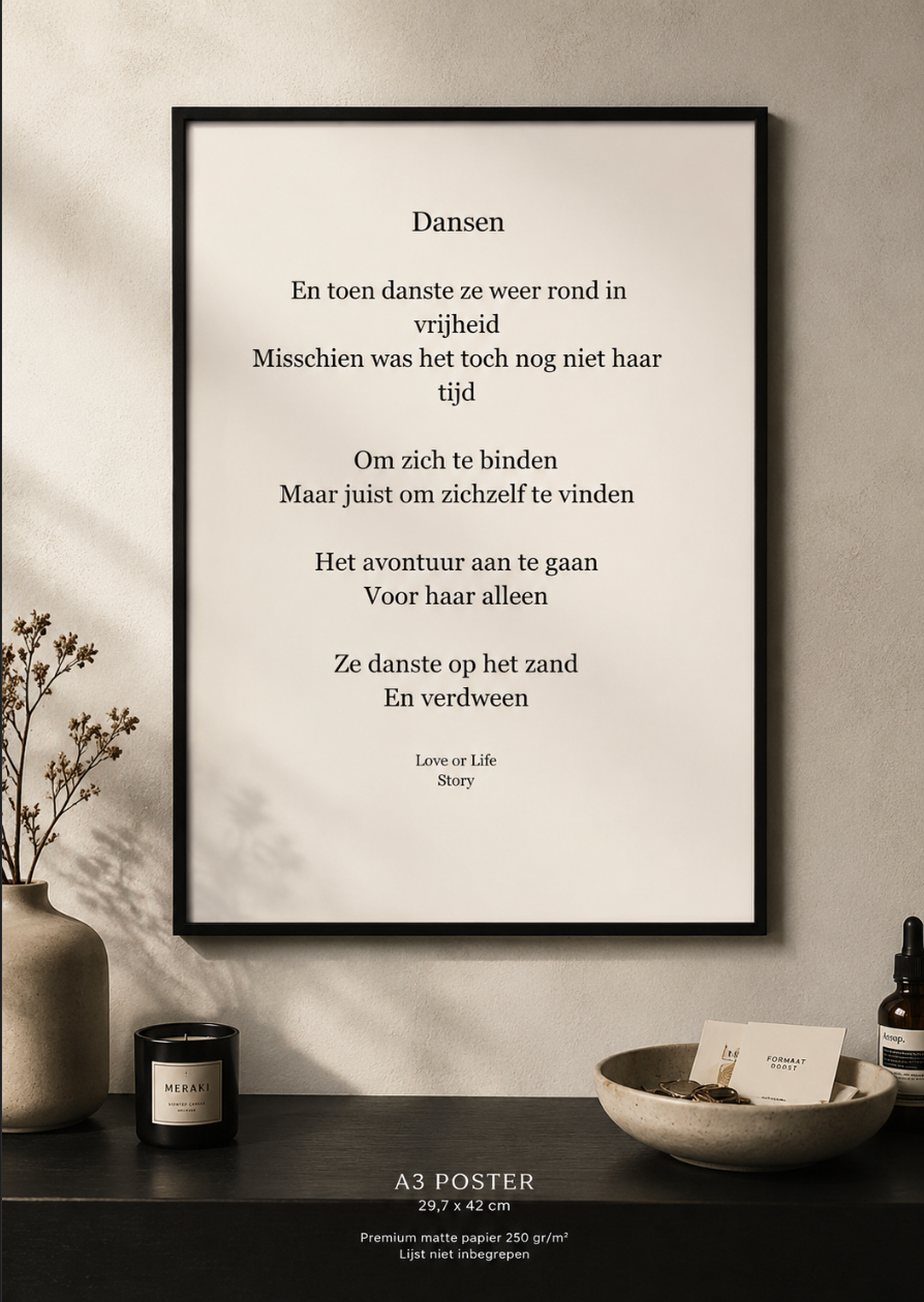Gedichtenkaart Zelfliefde – Love or Life Story | Format Oost