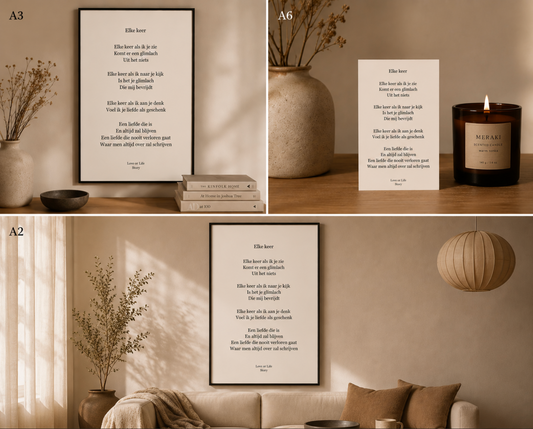Gedichtenkaart Liefde – Love or Life Story | Format Oost