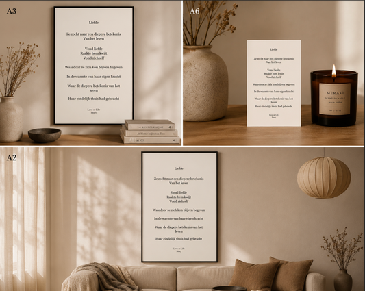 Gedichtenkaart Zelfliefde – Love or Life Story | Format Oost