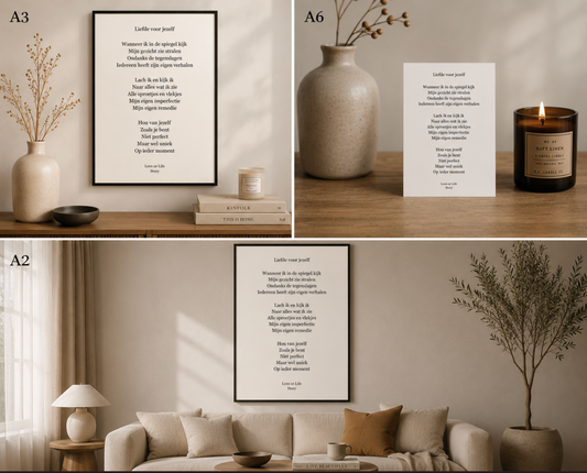 Gedichtenkaart Zelfliefde – Love or Life Story | Format Oost