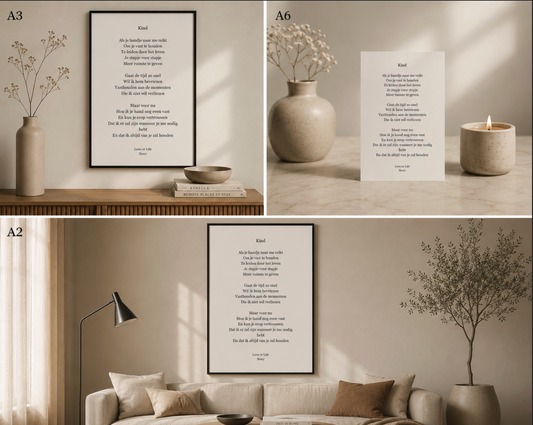 Gedichtenkaart Kind – Love or Life Story | Format Oost
