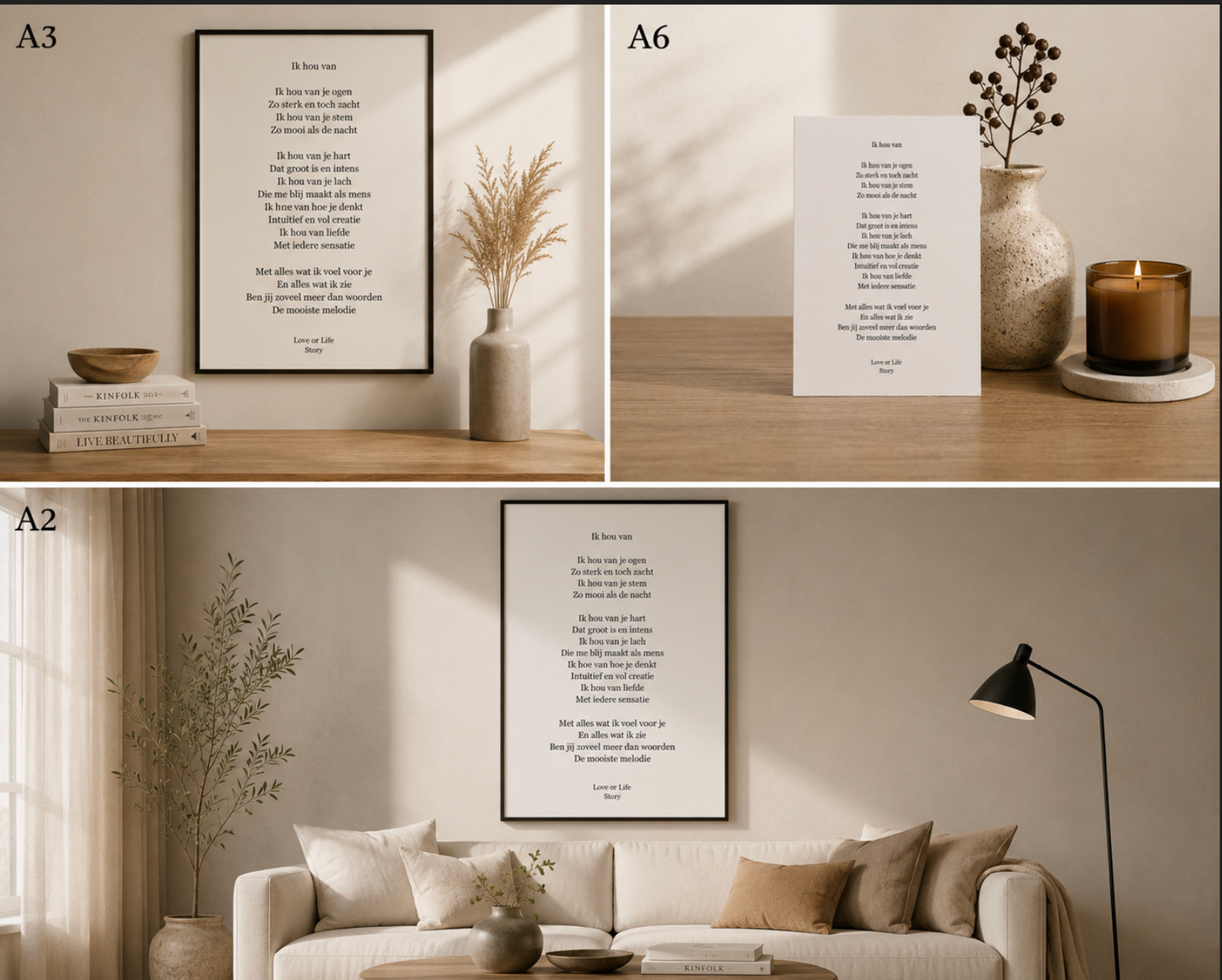 Gedichtenkaart Liefde – Love or Life Story | Format Oost