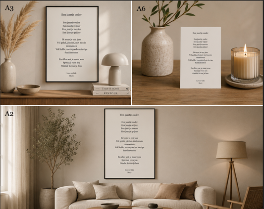 Gedichtenkaart Verjaardag – Love or Life Story | Format Oost
